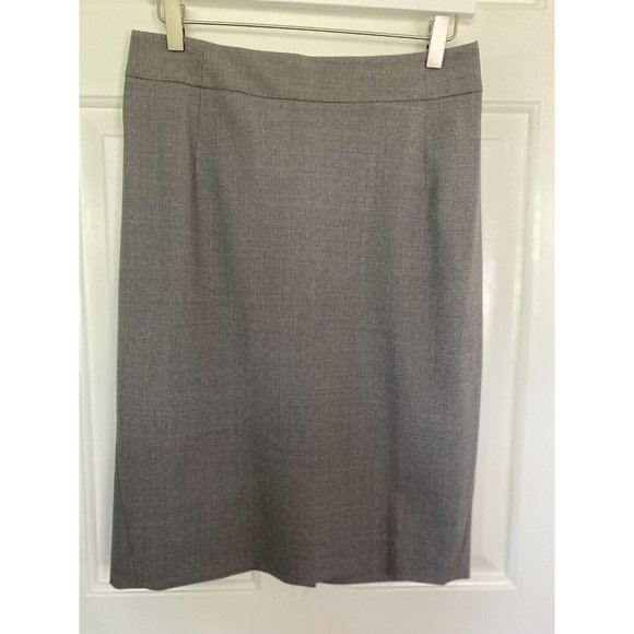 Theory Gray Stretch Wool Spandex Pencil Skirt‎ Size 6 Joanie Style Career EUC - Picture 4 of 16